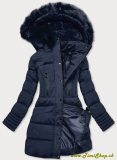 Teplá zimná bunda - Granat - veľkosť: S - SKLADOM 