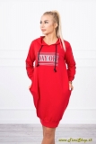 Športové šaty s reflexnou potlačou - Červena
