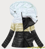 Prechodná trojfarebná bunda - Biela-žlta-čierna