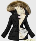 Dámska zimná bunda - Čierna-béžova
