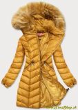 Dlhšia zimná bunda - Žlta