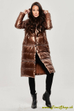 Lesklá zimná bunda 3 dĺžky - Medena