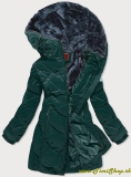 Zimná bunda vzadu so zipsom - Zelena