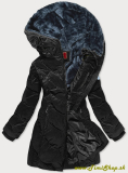 Zimná bunda vzadu so zipsom - Čierna