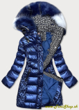 Metalická zimná bunda - Modra
