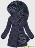 Zimná bunda vzadu so zipsom - Granat