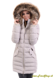 Dámska zimná bunda s odopínateľnou kapucňou - Béžova