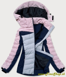 Zimná športová bunda - Ružova-siva
