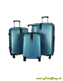 Cestovný kufor súprava 3v1 XXL, XL, L - Metalická modra