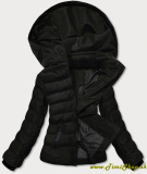 Dámska zimná bunda s kožušinkou na golieri - Čierna