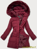 Zimná bunda s kapucňou - Bordo