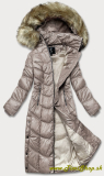 Ľahká dlhá zimná bunda - Béžova