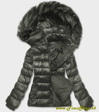 Krátka zimná bunda s vreckom na rukáve  - Khaki