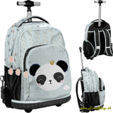 Školský batoh na kolieskach Panda - Siva