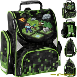 Školská taška/aktovka Minecraft Pixels - Khaki