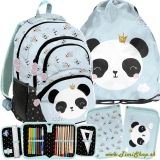 Školský batoh 3v1 Panda - Siva