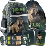 Školský batoh 3v1 Dinosaurus - Čierna