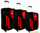 Sada cestovných kufrov 3v1 - Čierna-červena