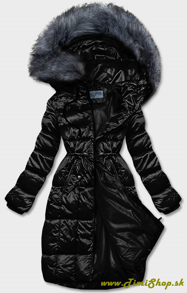 Metalická zimná bunda - Čierna