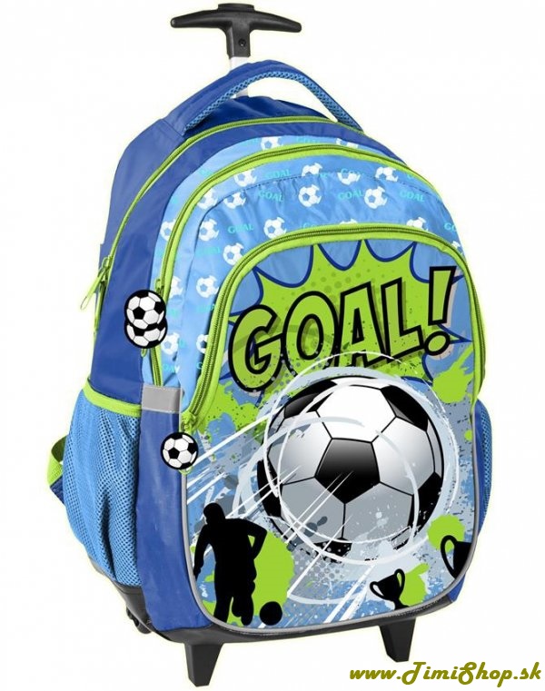 Školský batoh na kolieskach Futbal - Modra