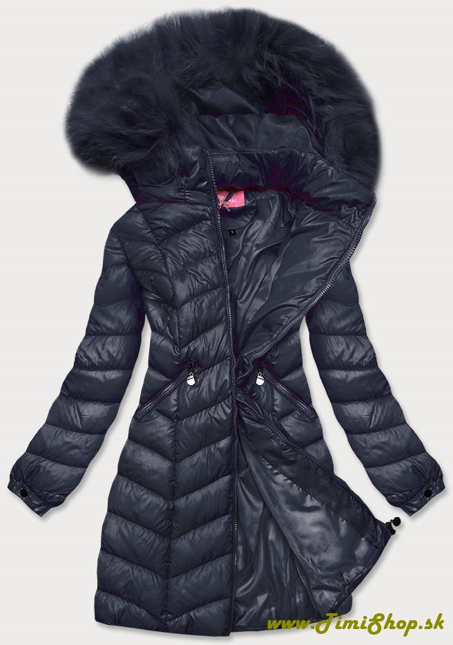 Dlhšia zimná bunda - Granat
