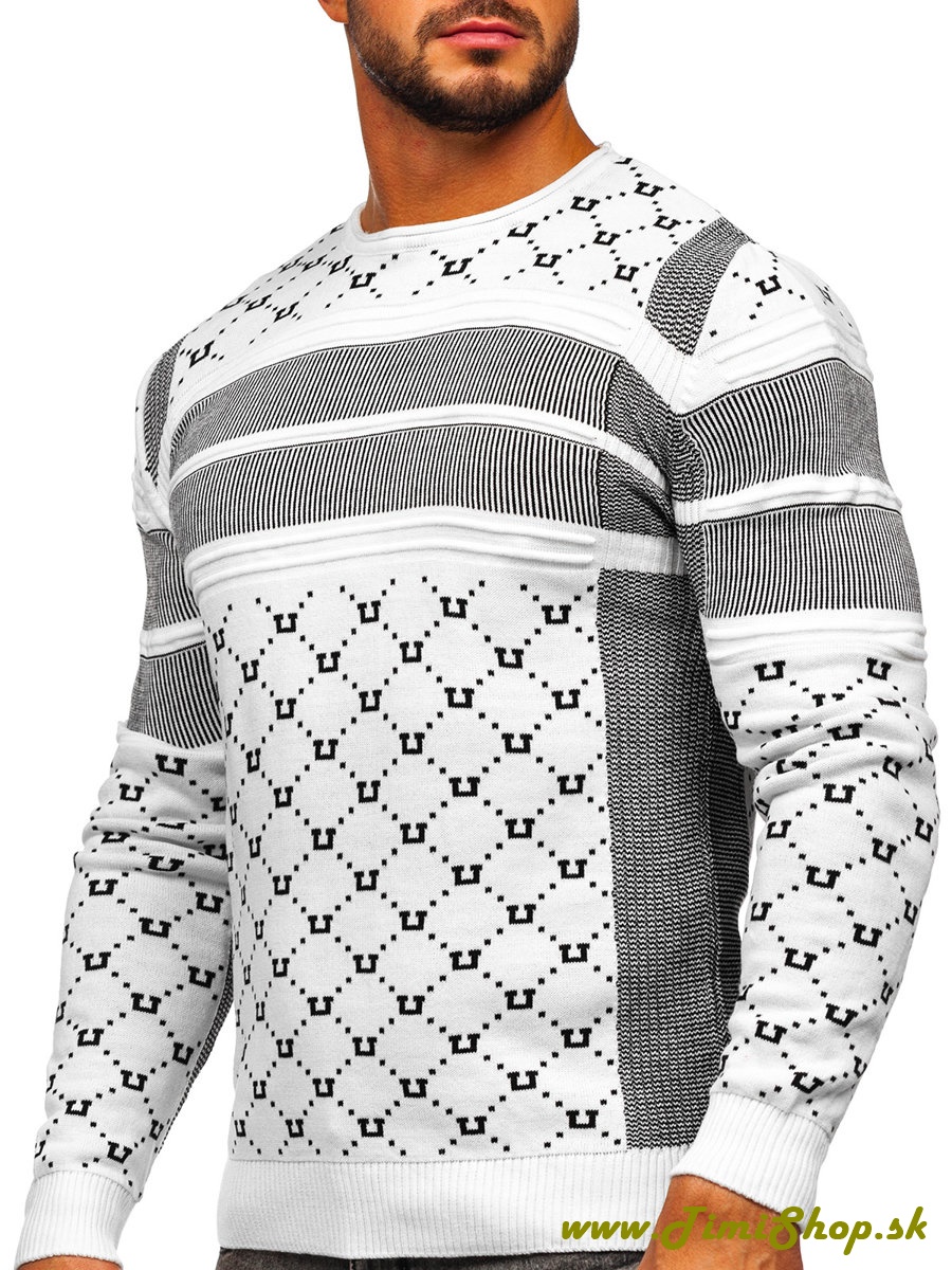 Pánsky sveter - Biela