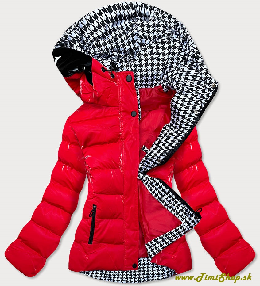 Zimná bunda prešívaná - Červena