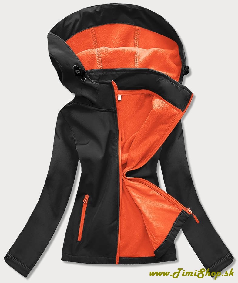 Trekingová bunda - Čierna-oranžova