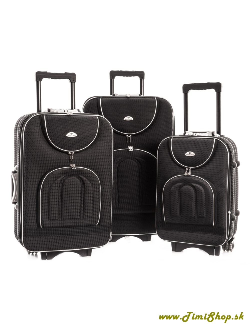 Sada cestovných kufrov 3v1 XXL, XL, L - Čierna