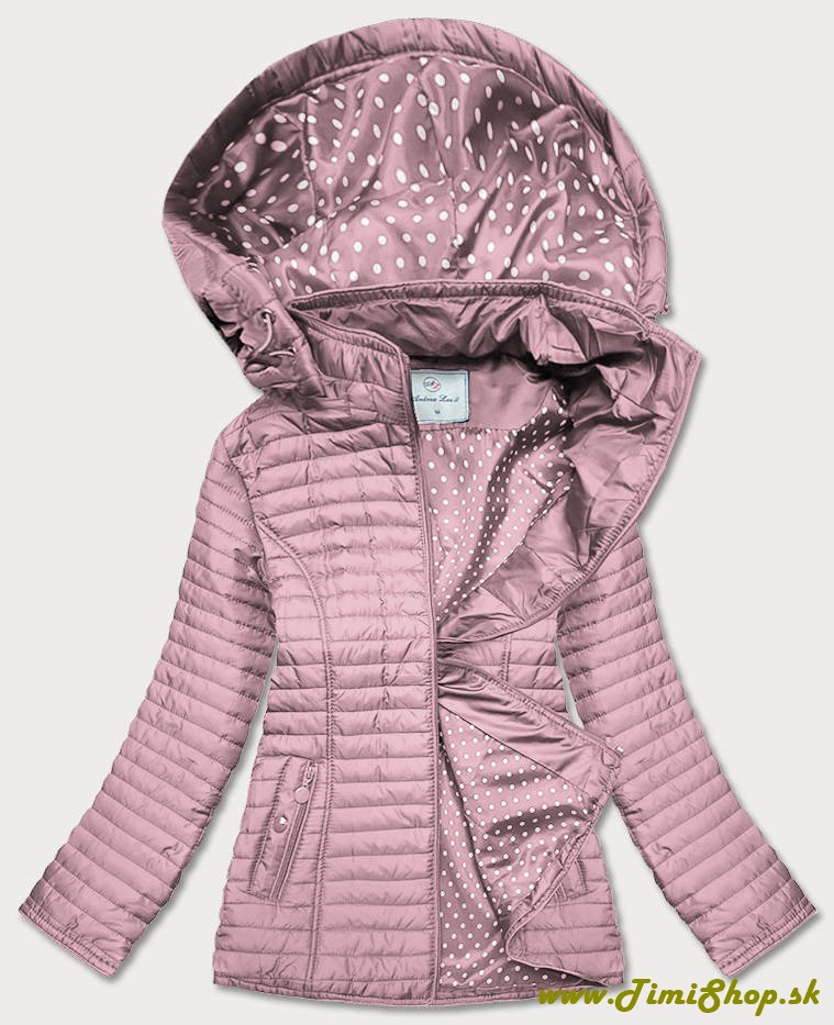 Prechodná bunda s guľkovým futrom - Ružova