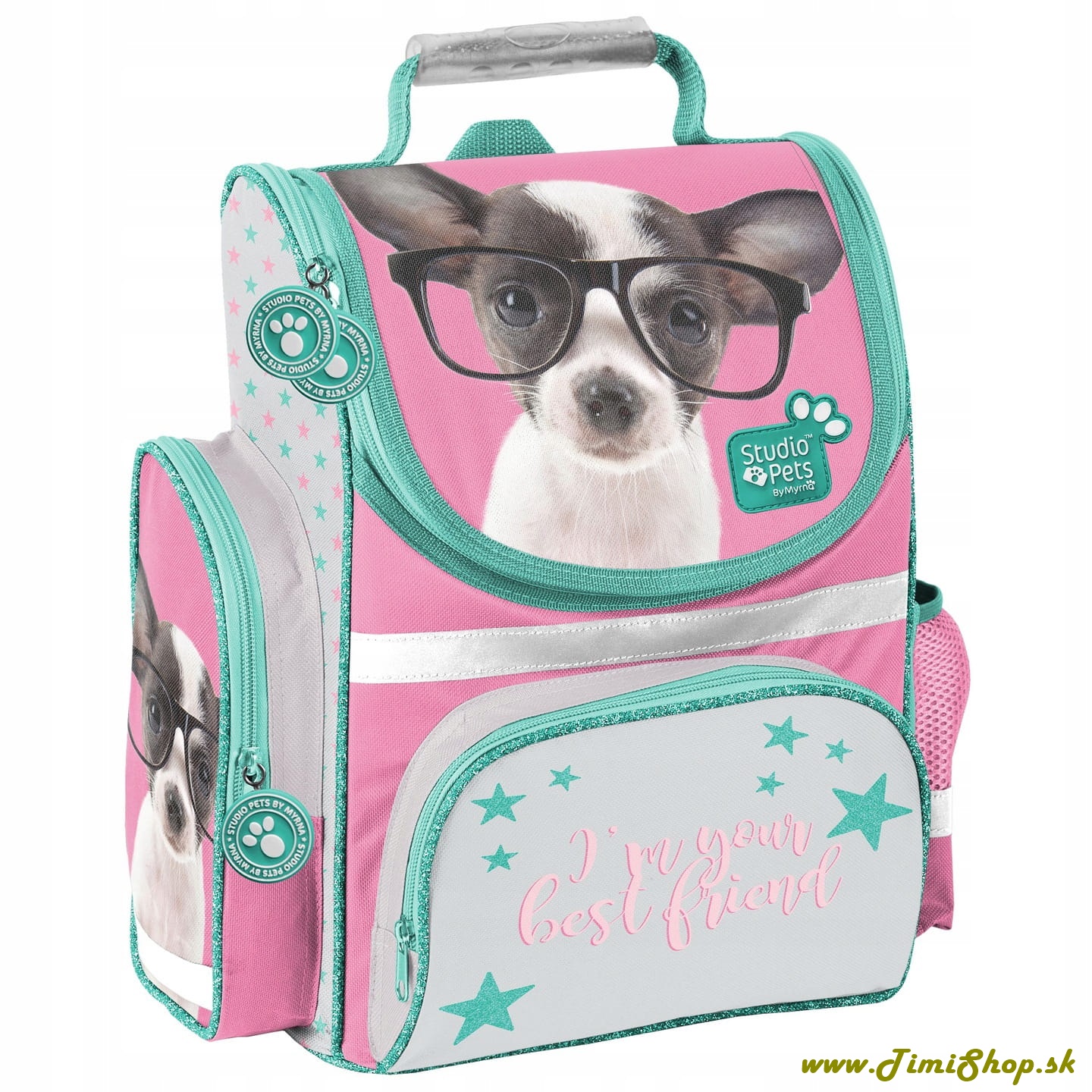 Školská taška/aktovka Pes s veľkými okuliarmi