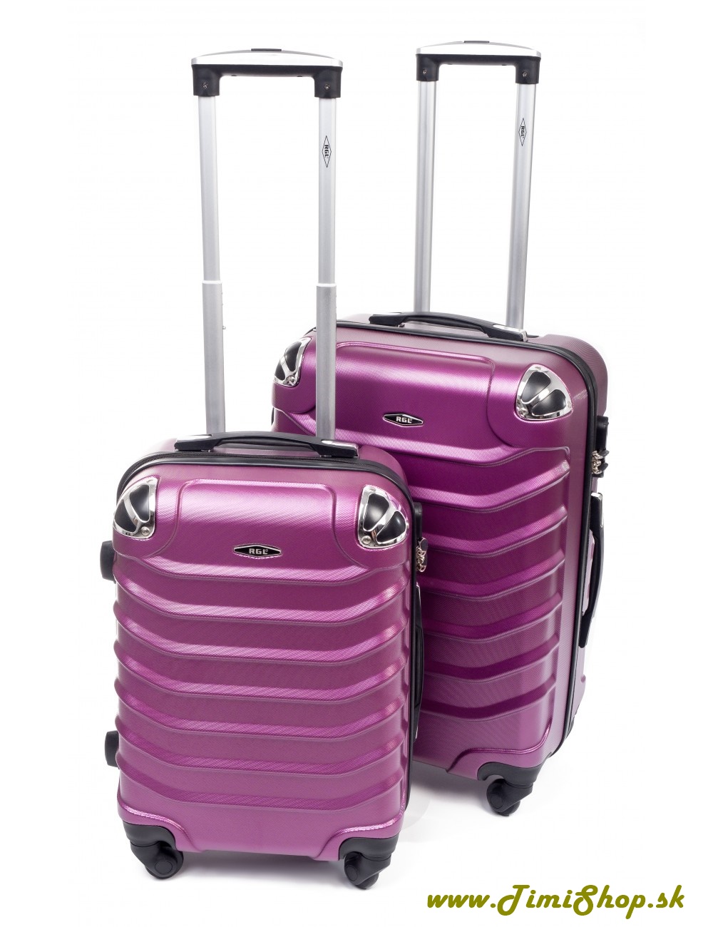 Sada cestovných kufrov 2v1 - Fialova