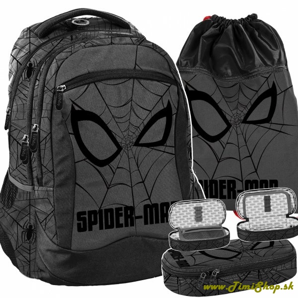 Školský batoh 3v1 Spider Man - Čierna