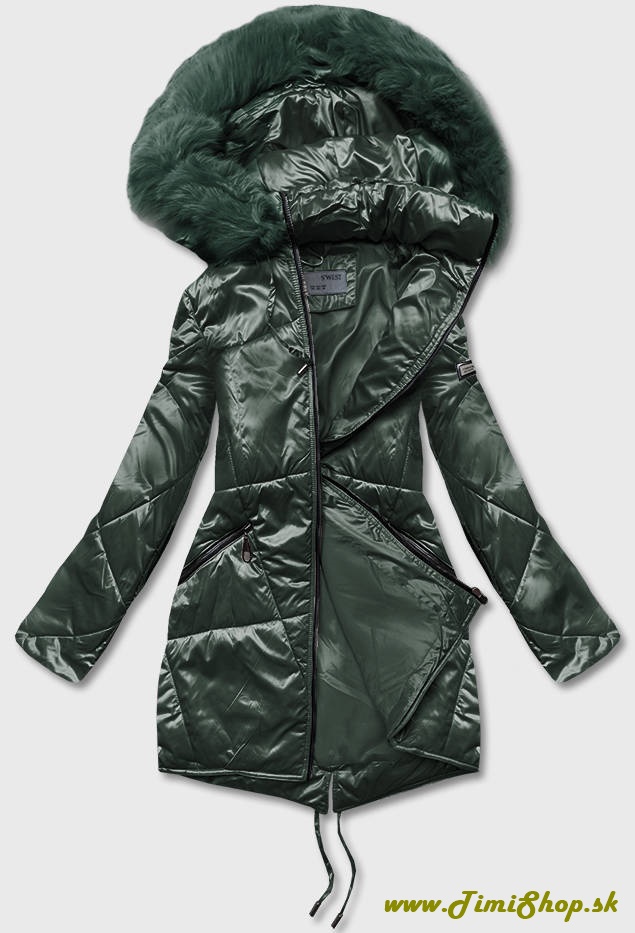 Prechodná bunda s kapucňou - Zelena