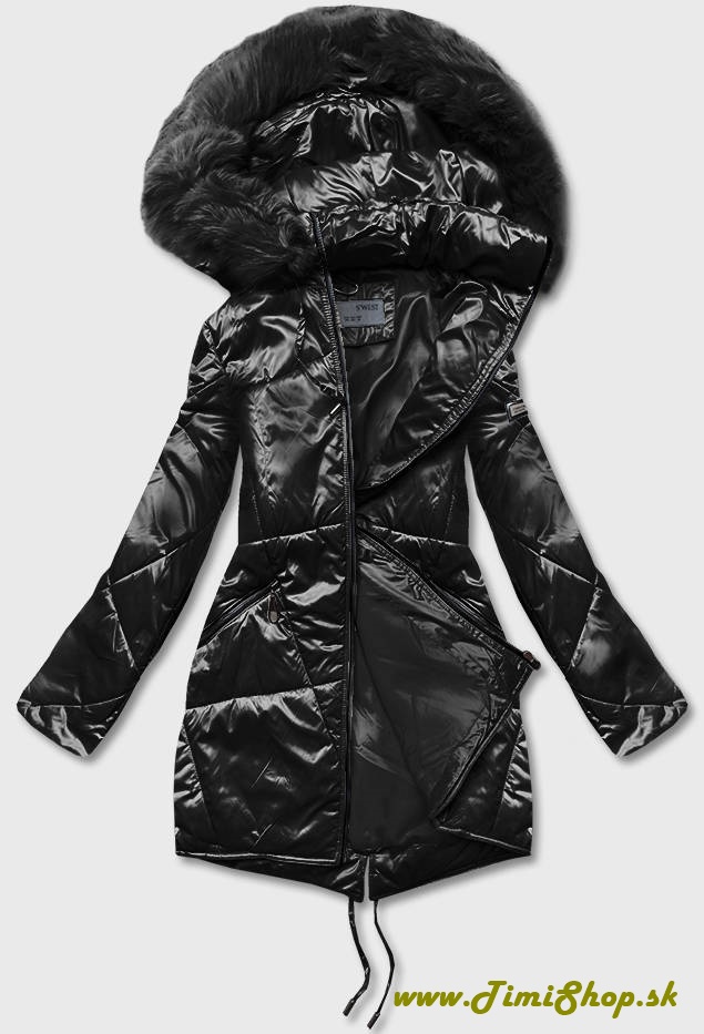 Prechodná bunda s kapucňou - Čierna