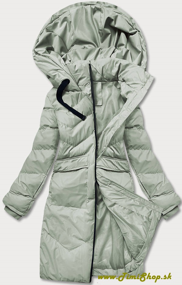 Dlhšia zimná bunda - Sv.mäta