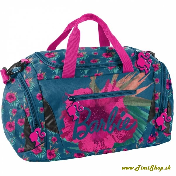 Športová taška na cestovanie, fitness taška Barbie - Ružova