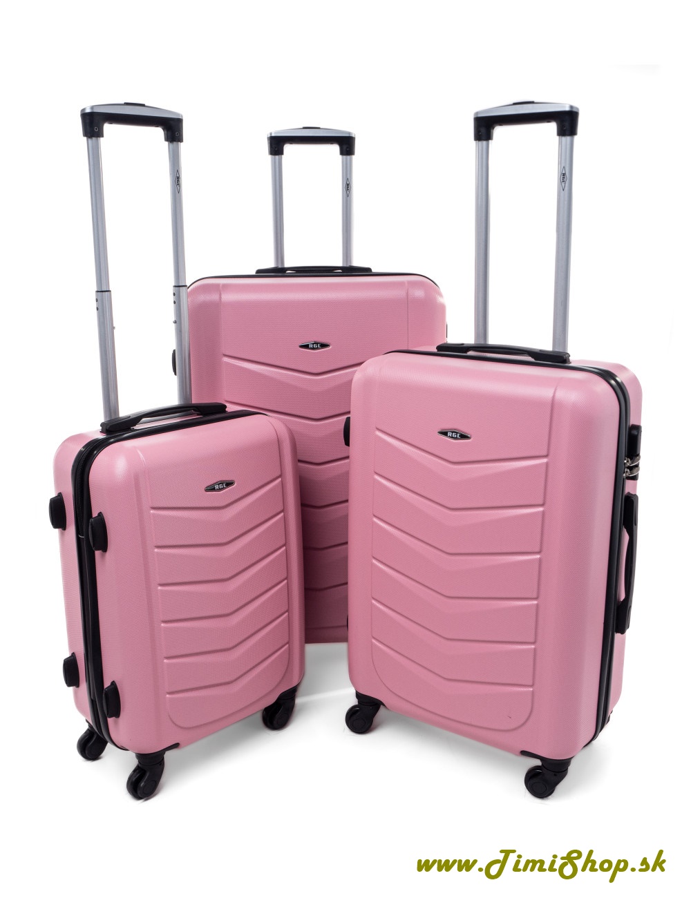 Sada cestovných kufrov L,XL,XXL - Sv.ružova