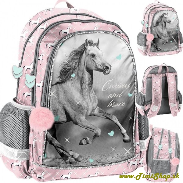 Školský batoh Koník - Ružova