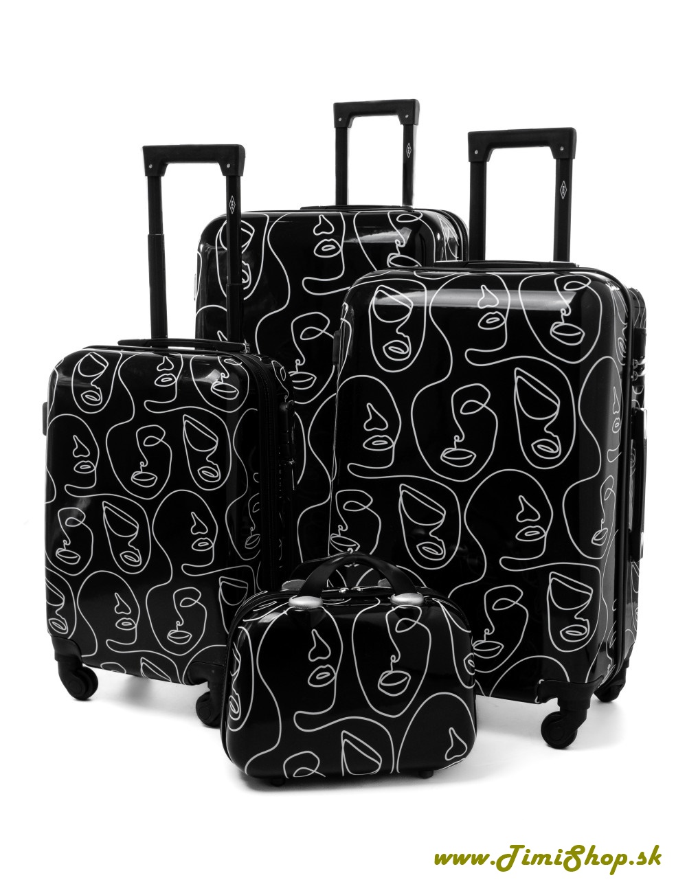 Sada cestovných kufrov 3v1 XXL XL L + kufrík - ART