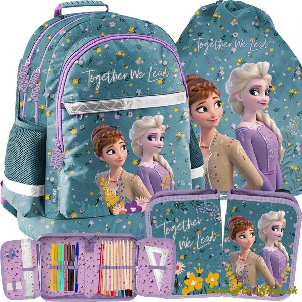 Školský batoh 3v1 Frozen - Tyrkys