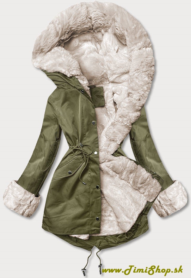 Parka s kožušinou - Khaki