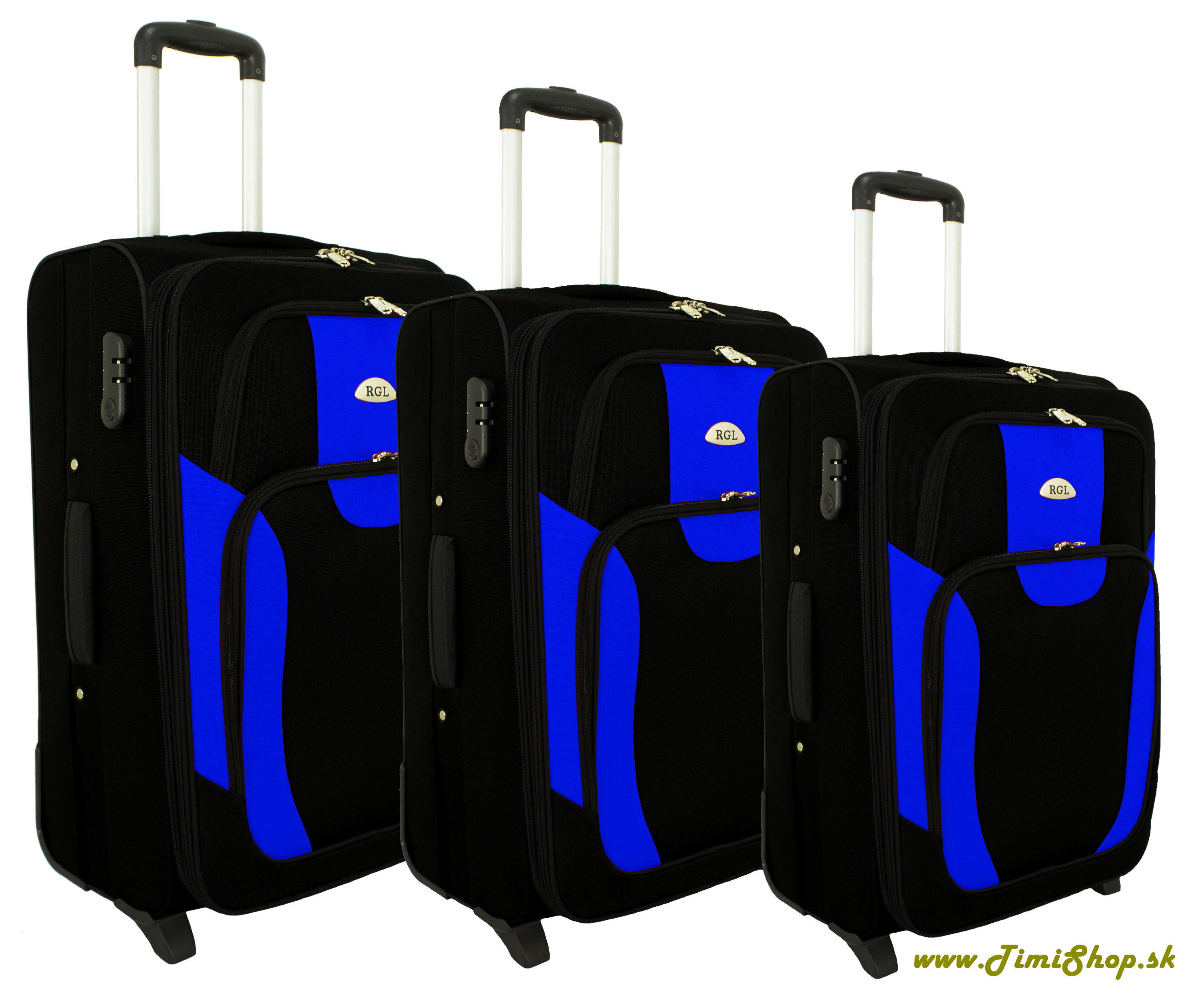Sada cestovných kufrov 3v1 - Čierna-modra