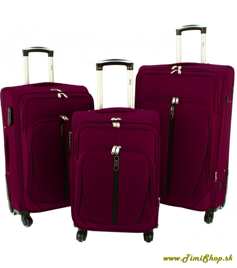 Sada cestovných kufrov 3v1 XXL XL L - Bordo