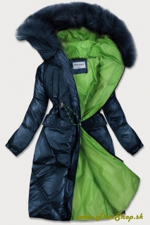 Lesklá zimná bunda - Granat - veľkosť: M - SKLADOM 