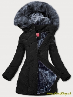 Zimná bunda s kapucňou - Čierna - veľkosť: M - SKLADOM 