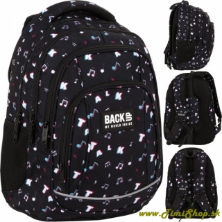 Školský batoh Noty - Čierna