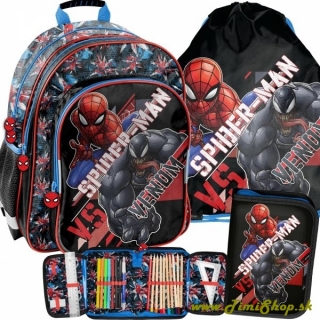 Školský batoh 3v1 Spiderman - Modra
