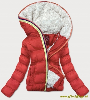 Zimná páperová bunda - Červena