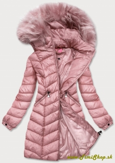 Dlhšia zimná bunda - Ružova
